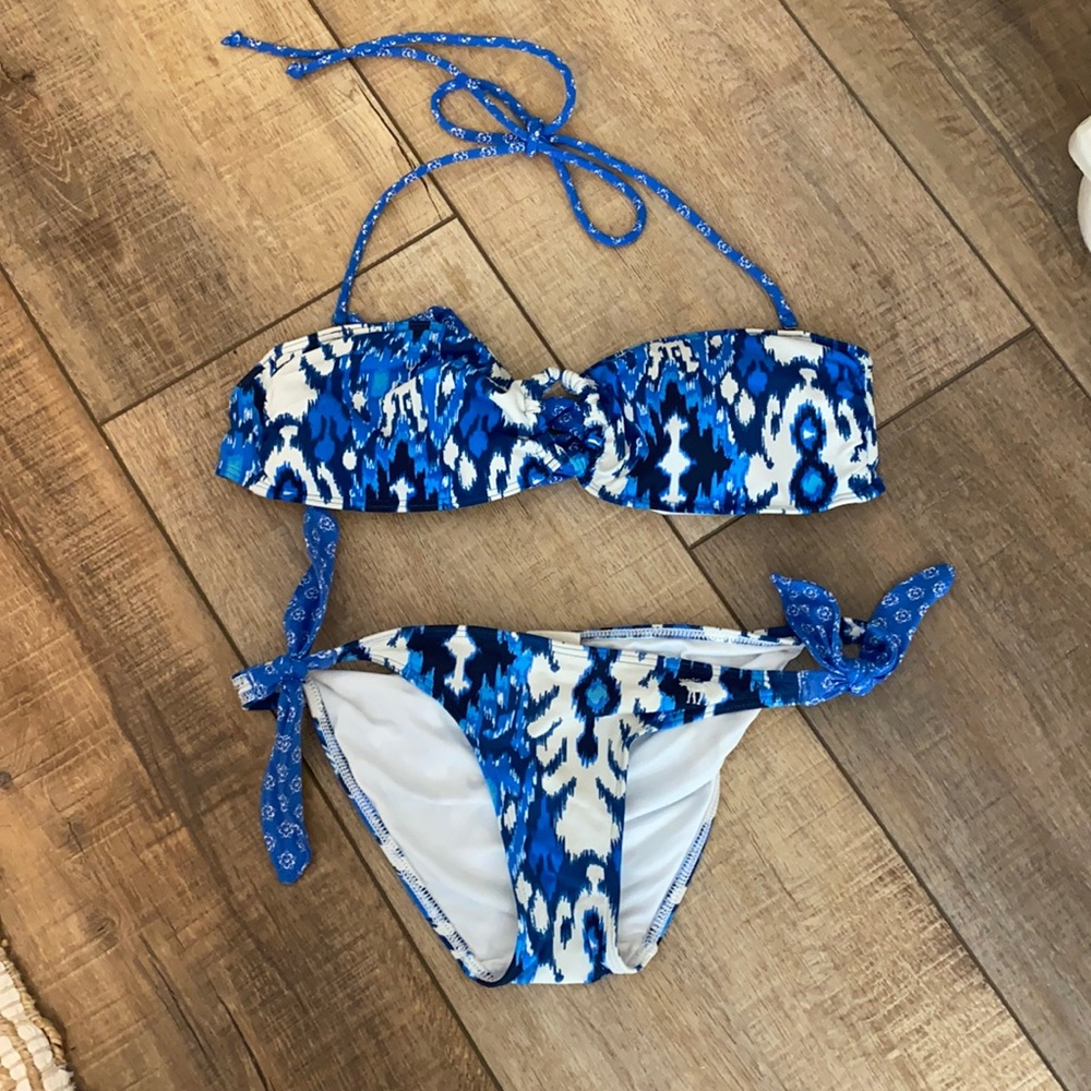 Abercrombie and Fitch blue snake bikini